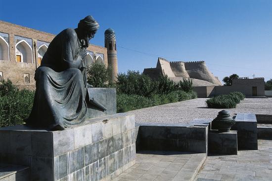 ffc statue of muhammad ibn musa al khwarizmi ca persian mathematician khiva uzbekistan u l pvchq